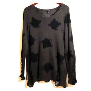 TORRID chunky distressed knit sweater sz 1X